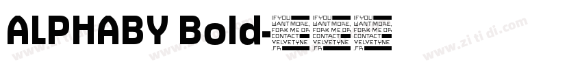 ALPHABY Bold字体转换